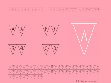 Bunting Font - Triangles Regular Version 1.000;PS 001.000;hotconv 1.0.88;makeotf.lib2.5.64775 Font Sample