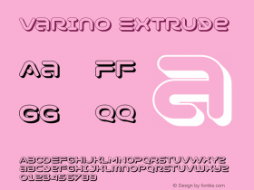 VarinoExtrude-Regular 1.000 Font Sample