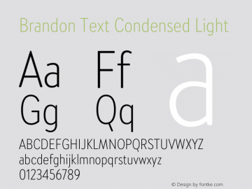 BrandonTextCond-Light Version 1.002 | wf-rip DC20201120图片样张