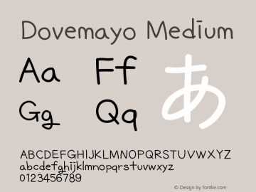 Dovemayo Medium Version 2.03;April 14, 2020;FontCreator 11.0.0.2408 32-bit图片样张