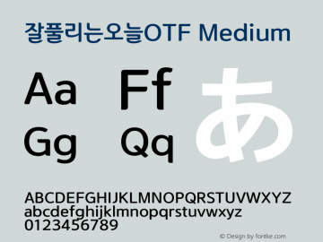 잘풀리는오늘OTF Medium 图片样张