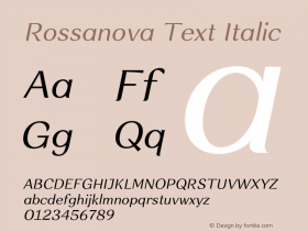 RossanovaText-Italic Version 1.000图片样张