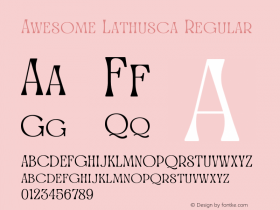 AwesomeLathusca-Regular Version 1.000 Font Sample