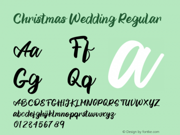 Christmas Wedding Version 1.002;Fontself Maker 3.5.4图片样张