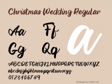 Christmas Wedding Version 1.002;Fontself Maker 3.5.4图片样张