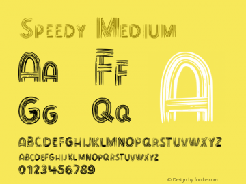 Speedy Version 001.000 Font Sample