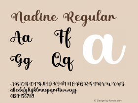 Nadine Version 1.001;Fontself Maker 3.5.4图片样张