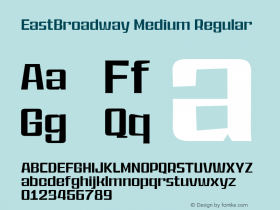 EastBroadway Medium Regular Version 1.000;hotconv 1.0.109;makeotfexe 2.5.65596图片样张