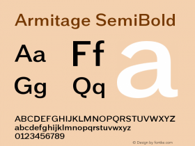 Armitage-SemiBold Version 1.000 Font Sample