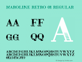 MarolineRetro01 Version 0.000 Font Sample