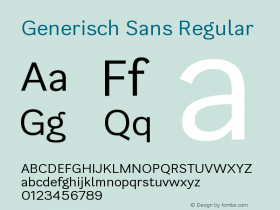Generisch Sans Regular Version 1.000 | wf-rip DC20190920图片样张