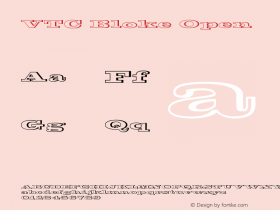 VTCBlokeOpen-Regular Version 1.001 | wf-rip DC20160925 Font Sample