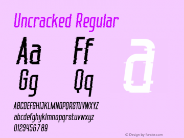Uncracked Version 1.00;October 31, 2020;FontCreator 13.0.0.2683 64-bit Font Sample