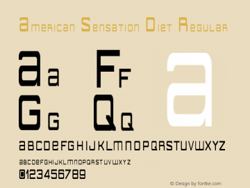 American Sensation Diet Version 2.111;November 22, 2020;FontCreator 13.0.0.2683 64-bit Font Sample