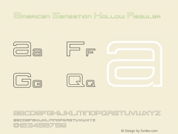 American Sensation Hollow Regular Version 2.111;November 22, 2020;FontCreator 13.0.0.2683 64-bit图片样张