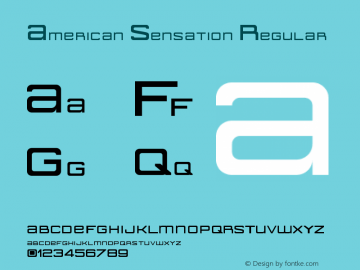 American Sensation Version 2.111;November 22, 2020;FontCreator 13.0.0.2683 64-bit图片样张