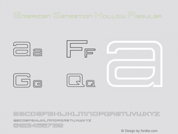 American Sensation Hollow Regular Version 2.111;November 22, 2020;FontCreator 13.0.0.2683 64-bit Font Sample