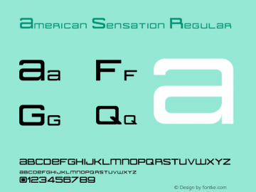 American Sensation Version 2.111;November 22, 2020;FontCreator 13.0.0.2683 64-bit Font Sample