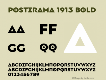 Posterama 1913 Bold Version 1.00 Font Sample