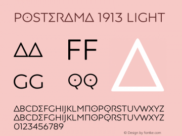 Posterama 1913 Light Version 1.00 Font Sample