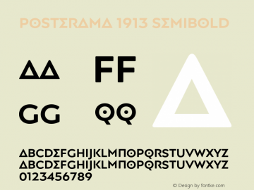Posterama 1913 SemiBold Version 1.00 Font Sample