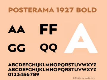 Posterama 1927 Bold Version 1.00图片样张