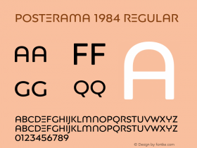 Posterama 1984 Version 1.00 Font Sample