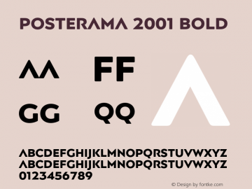 Posterama 2001 Bold Version 1.00图片样张