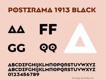 Posterama 1913 Black Version 1.00 Font Sample