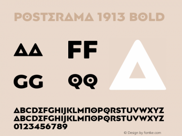 Posterama 1913 Bold Version 1.00 Font Sample