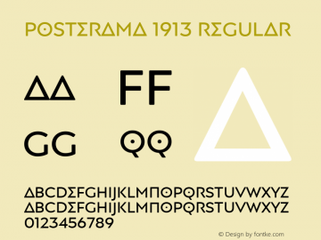 Posterama 1913 Version 1.00 Font Sample