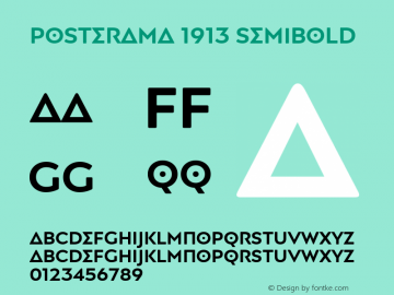 Posterama 1913 SemiBold Version 1.00 Font Sample