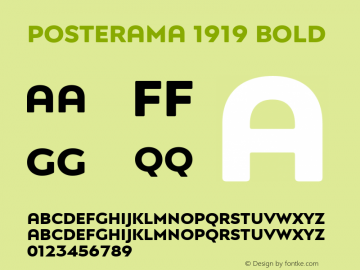 Posterama 1919 Bold Version 1.00 Font Sample