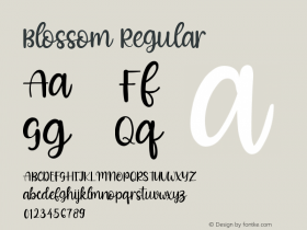 Blossom Version 1.00;September 6, 2020;FontCreator 12.0.0.2563 64-bit Font Sample