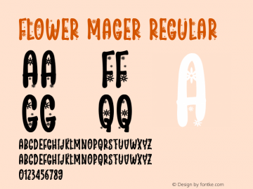 Flower Mager Version 1.00;September 10, 2020;FontCreator 12.0.0.2545 64-bit Font Sample