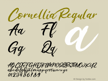 Cornellia Version 1.00;June 12, 2020 Font Sample