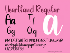 Heartland Version 1.002;Fontself Maker 3.5.1图片样张