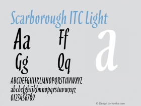 Scarborough ITC Light Version 001.001 Font Sample