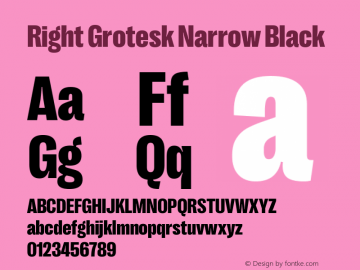 Right Grotesk Narrow Black Version 2.500图片样张