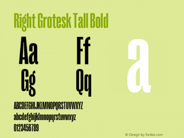 Right Grotesk Tall Bold Version 2.500图片样张