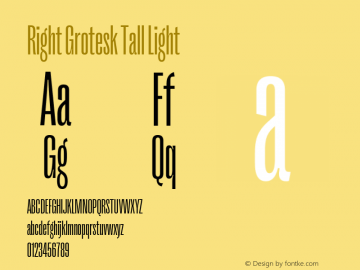 Right Grotesk Tall Light Version 2.500图片样张