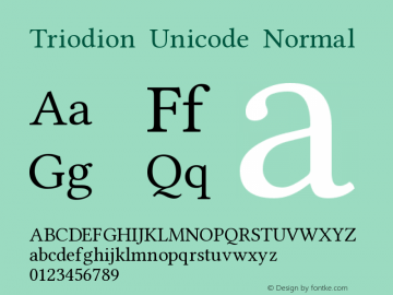 Triodion Unicode Version 1.1图片样张