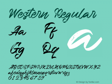 Western Version 1.028;Fontself Maker 3.5.4 Font Sample