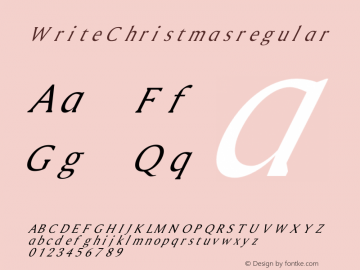 Write Christmas regular 