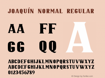Joaquín Normal Version 1.00;November 26, 2020;FontCreator 13.0.0.2678 64-bit图片样张