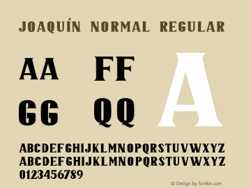 Joaquín Normal Version 1.00;November 26, 2020;FontCreator 13.0.0.2678 64-bit图片样张