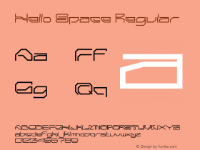 Hello Space Version 1.00;June 1, 2019;FontCreator 11.5.0.2427 64-bit图片样张