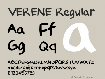 VERENE Version 1.007;Fontself Maker 3.5.4 Font Sample