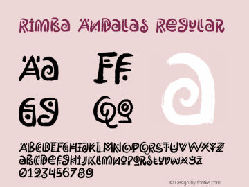 RimbaAndalas 1.000 Font Sample