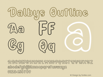 Dalbys Outline Outline Version 1.00;November 2, 2020;FontCreator 13.0.0.2681 64-bit Font Sample